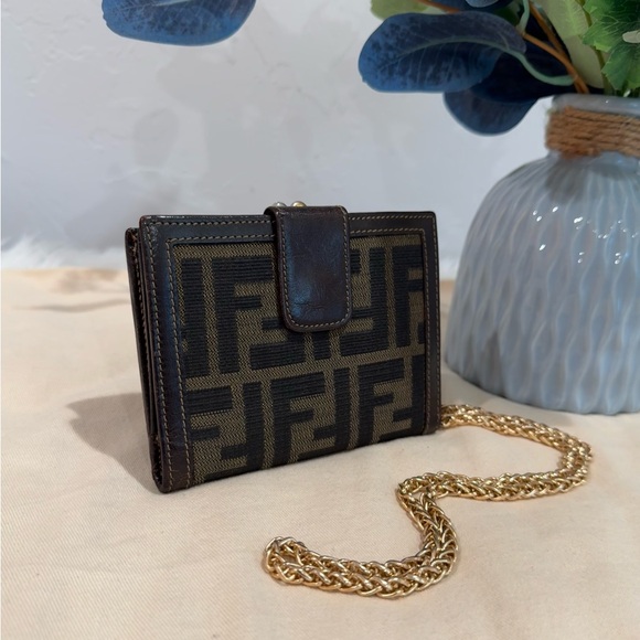 FENDI Zucca Kisslock Compact Wallet $799 - Picture 6 of 13